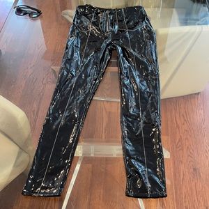 Pretty Little Thing Black plastic 8 pants NWT